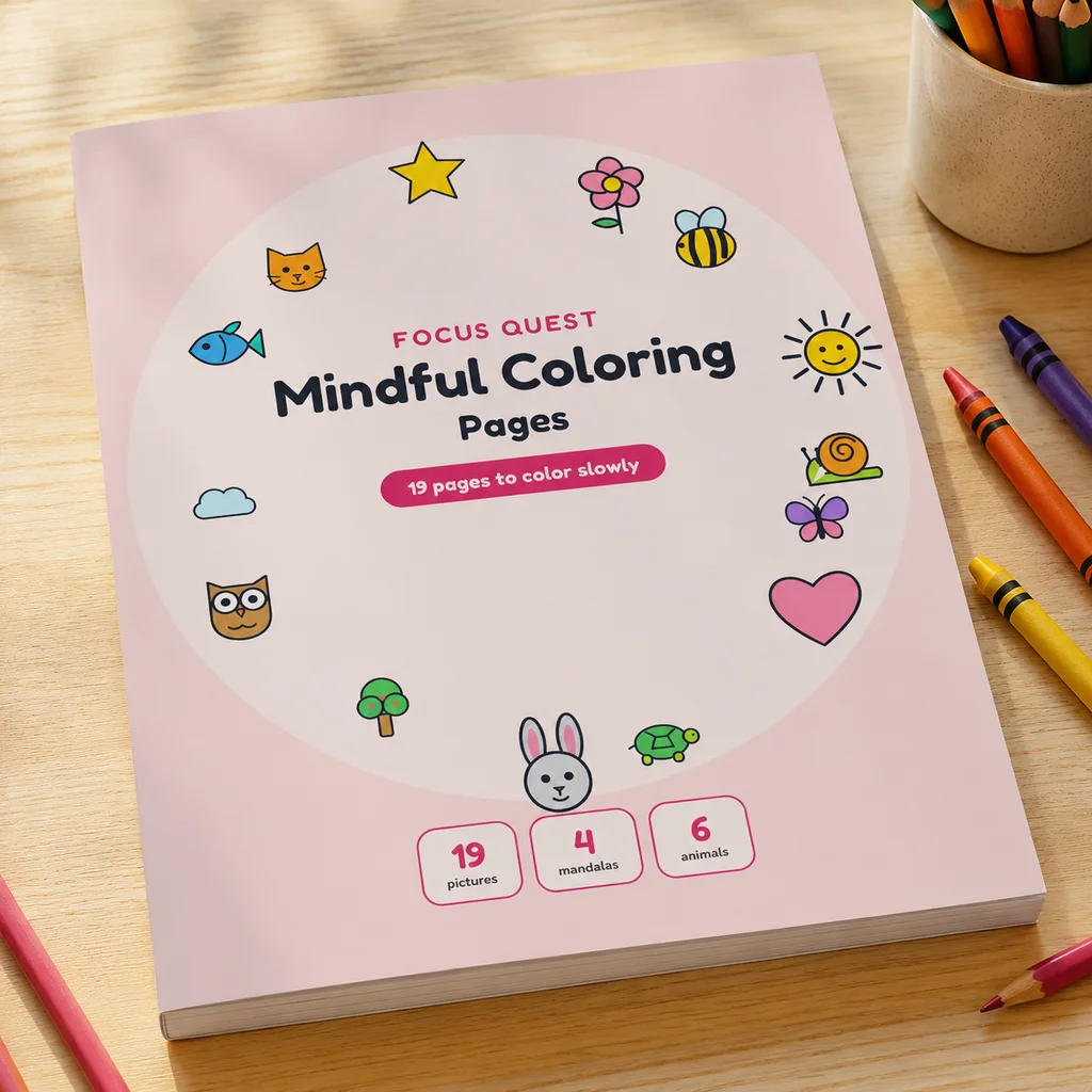 Mindful Coloring Pages bonus with 19 pages to color slowly